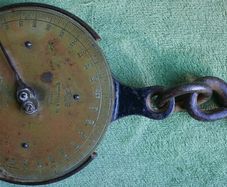 Antique England Salters  Spring Balance Silvesters Patent , To Weigh 500 Lb Scale In Brass And Iron