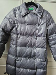 Girls Benetton down jacket size 7-8 years pristine condition