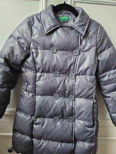 Girls Benetton down jacket size 7-8 years pristine condition