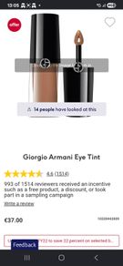 Armani eye tint