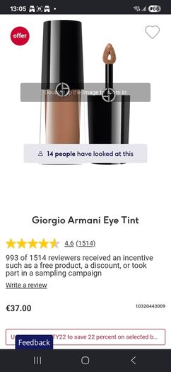 Armani eye tint
