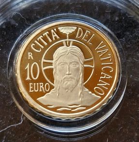 Vatican City Francis Baptism 2015 10 Euro Proof Gold 3 Gram Coin