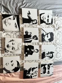 High quality prints on wood. 16cmx16cmx2.5