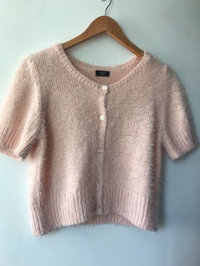 F&F fluffy top cardigan shirt sleeved size 14 New