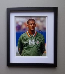 Phil Babb Ireland football legend autograph