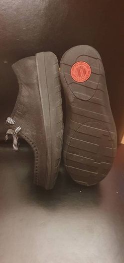 Black Ladies Fit Flop Lace up Shoes