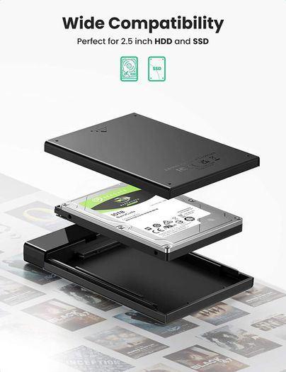 USB-C 2.5'' SATA III 6Gbps UASP Super Speed Hard Drive Enclosure