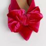 Asos Pink Velour Bow Slingback Image 6