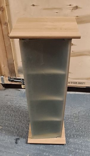 Stylish Tall Cabinet / Shelving Unit with Frosted Glass Door