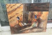 oil painting birds free postage