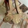 Original Antique Arts and Crafts Bronze Brass Door Knocker Image 8