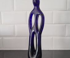 Bristol Blue Glass sculpture (38cm tall)