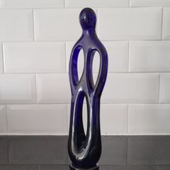 Bristol Blue Glass sculpture (38cm tall)
