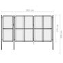Garden Gate Steel 175x395 cm Anthracite Image 5