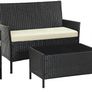 _Garden Lounge Set, Balcony Furniture Set for 4 People, 7 Pieces, with Table, Seat Cushion, Washable, Plastic, Flat Rattan Look, for Balcony or Patio Image 7