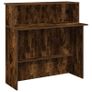 Reception Desk Smoked Oak 100x50x103.5 cm Image 2