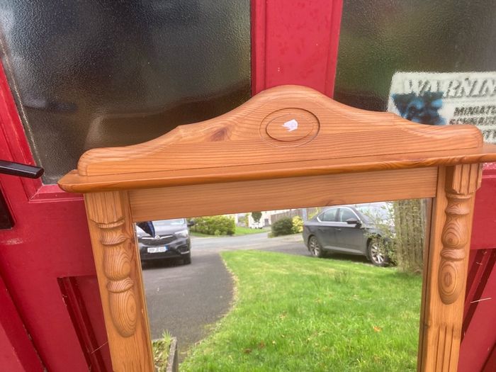 Pine wall mirror