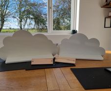 Set of two floating cloud shelves