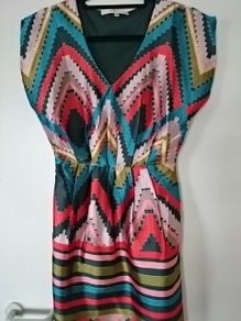 Multi coloured v neck dress