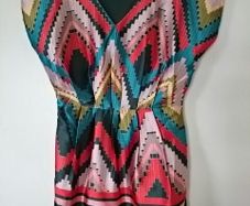 Multi coloured v neck dress