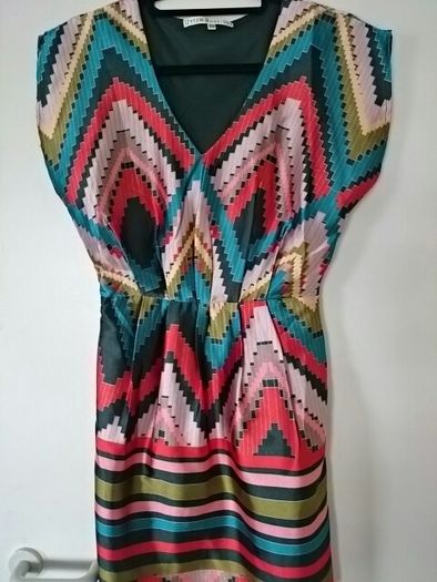 Multi coloured v neck dress