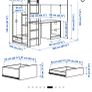 Bunk bed with desk and storage Image 5