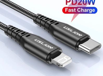 Short 30cm Type C to 8pin Fast Charger Data Cable for iPhone 14 13 12 XS XR SE