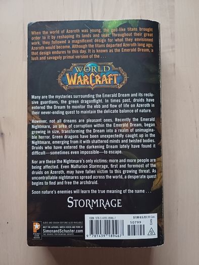 World of Warcraft - Stormrage by Richard A. Knaak (Fantasy Illustrated Paperback 2010)