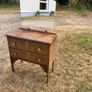 Vintage Mid-Century Wooden Dressing Table with Mirror Image 4