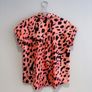Pre Owned Leopard Print Short Sleeve Button-Down Shirt Image 5