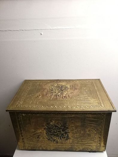 Brass fire file storage box
