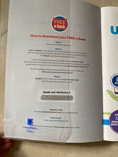 New Junior Cycle SPHE  3  Health and Wellbeing  Includes free e-book code