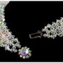Vintage 1950s Aurora Borealis Choker Necklace Crystal Beads Bridal Necklace Image 10