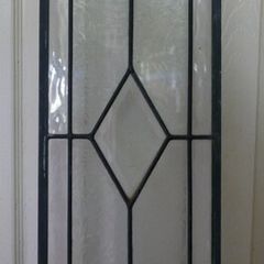 Antique Stunning  Leaded Stained Glass Window Art 39" x 9,5"