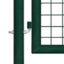 Fence Gate Steel 100x125 cm Green Image 3