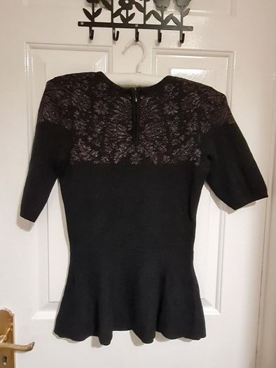 Hobbs Peplum silk cashmere cotton jumper