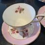 Beautiful pink and floral Royal Tara cups and saucers and plates Image 10