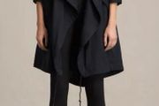 All Saints Portere Parka Size Uk8 Black