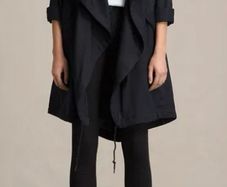 All Saints Portere Parka Size Uk8 Black
