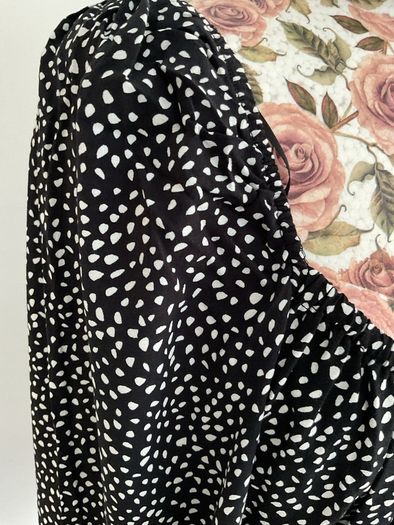 Bnwt Bershka black polka dot top large