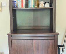 Dark wood bookcase