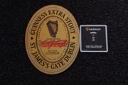 Guinness Extra Stout , St. James's Gate - Label Shaped , Rubber/PVC , Counter Top Beer Mat