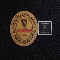 Guinness Extra Stout , St. James's Gate - Label Shaped , Rubber/PVC , Counter Top Beer Mat