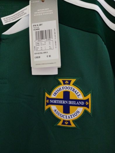 Adidas Irish Football Jersey for sale. Northern Ireland, Irish Football Association. NEW.