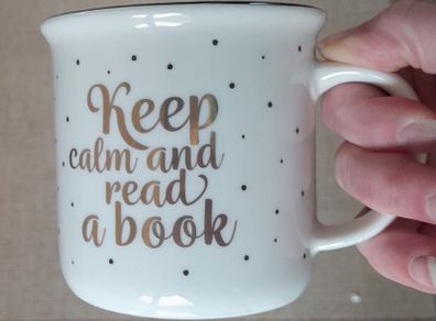 Mug with slogan   Keep calm and read a book