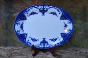 vintage blue and white platter