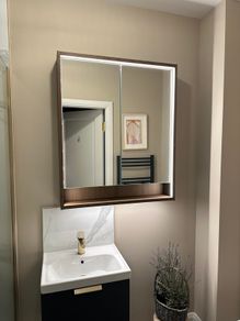 LED Bathroom Mirror Cabinet with Shelf Ikea Faxalven