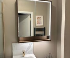 LED Bathroom Mirror Cabinet with Shelf Ikea Faxalven
