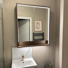 LED Bathroom Mirror Cabinet with Shelf Ikea Faxalven