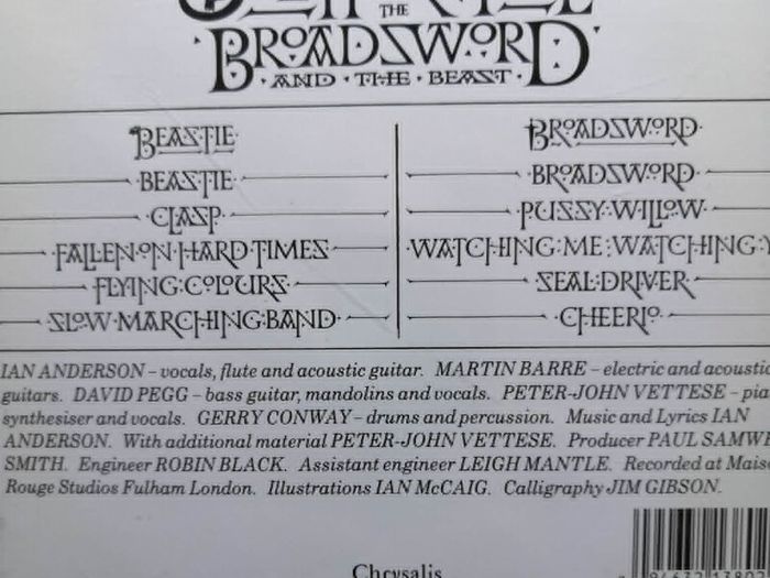 Jethro Tull - Broadsword And The Beast CD